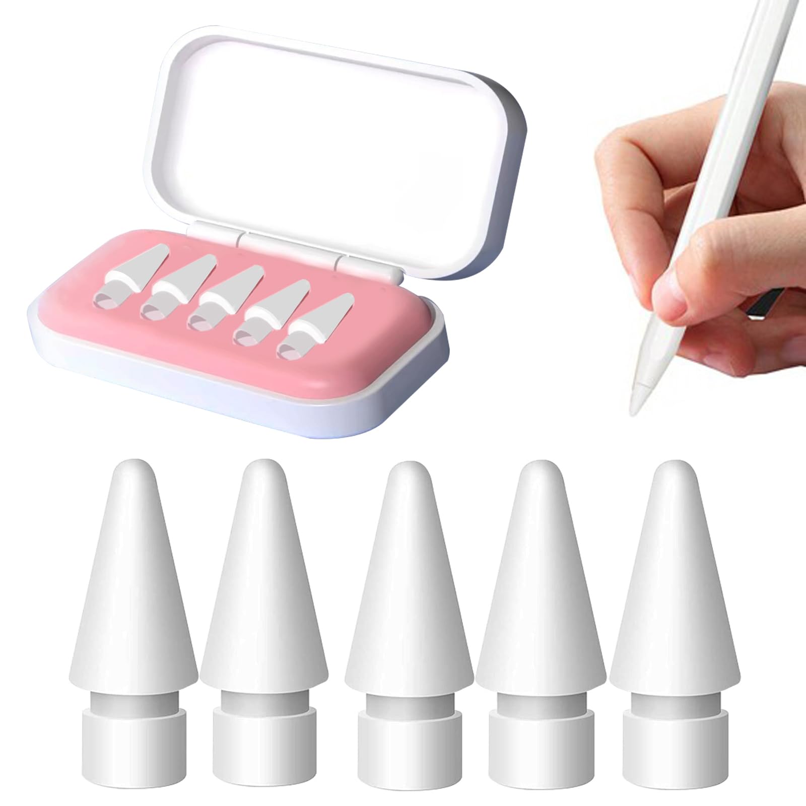 Amazon | 5個Apple用ピンク収納ボックス付き鉛筆チップApple Pencil 1