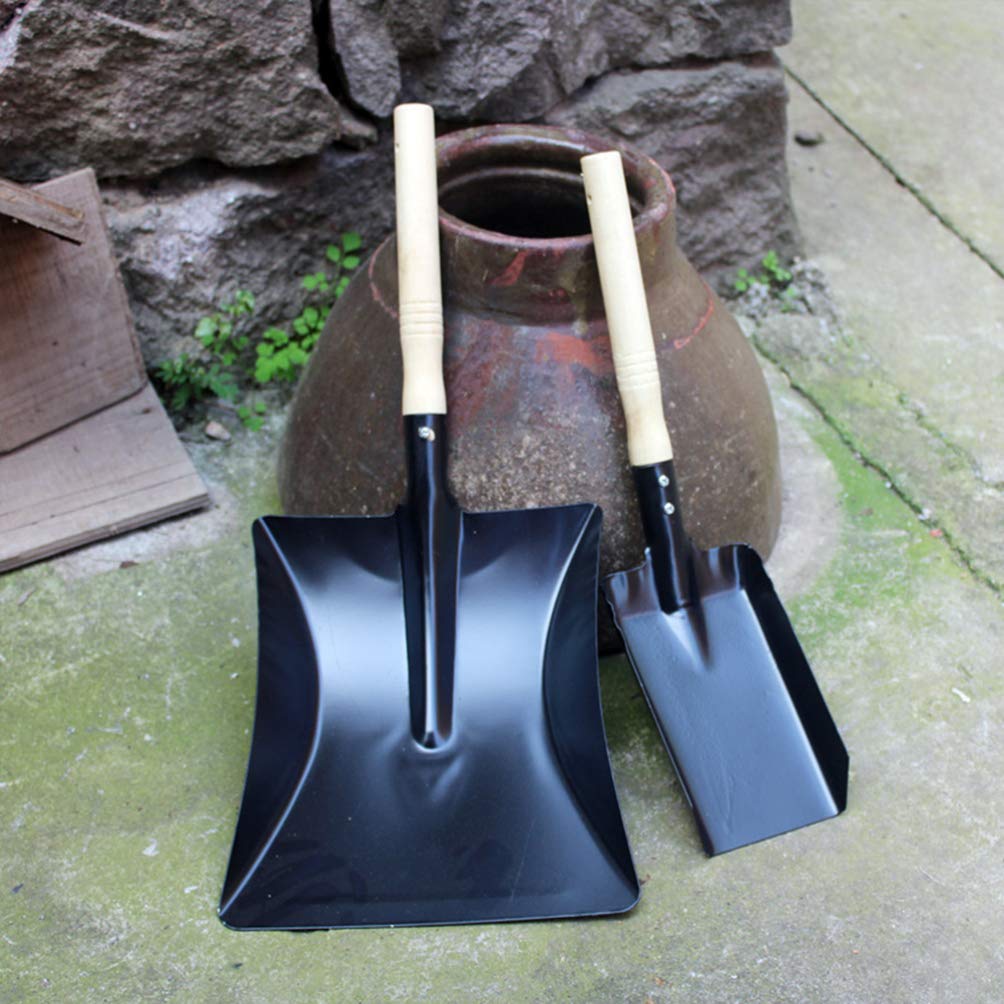 Pala de Jardinería 2piezas de Acero al Carbono Negra para Exteriores | Forma Única, Portátil y Ligera, Uso en Camping y Bbq, Herramienta Compacta para Tareas Multiusos