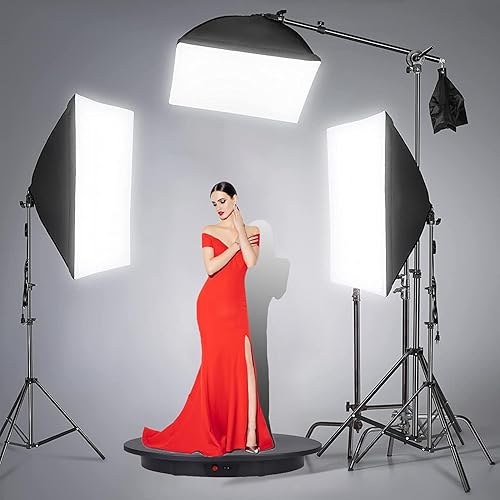 Miniatura 2 de JAYEGT Soporte de exhibición giratorio motorizado, tocadiscos eléctricos giratorios de 360 grados para exhibición de productos, espectáculo de