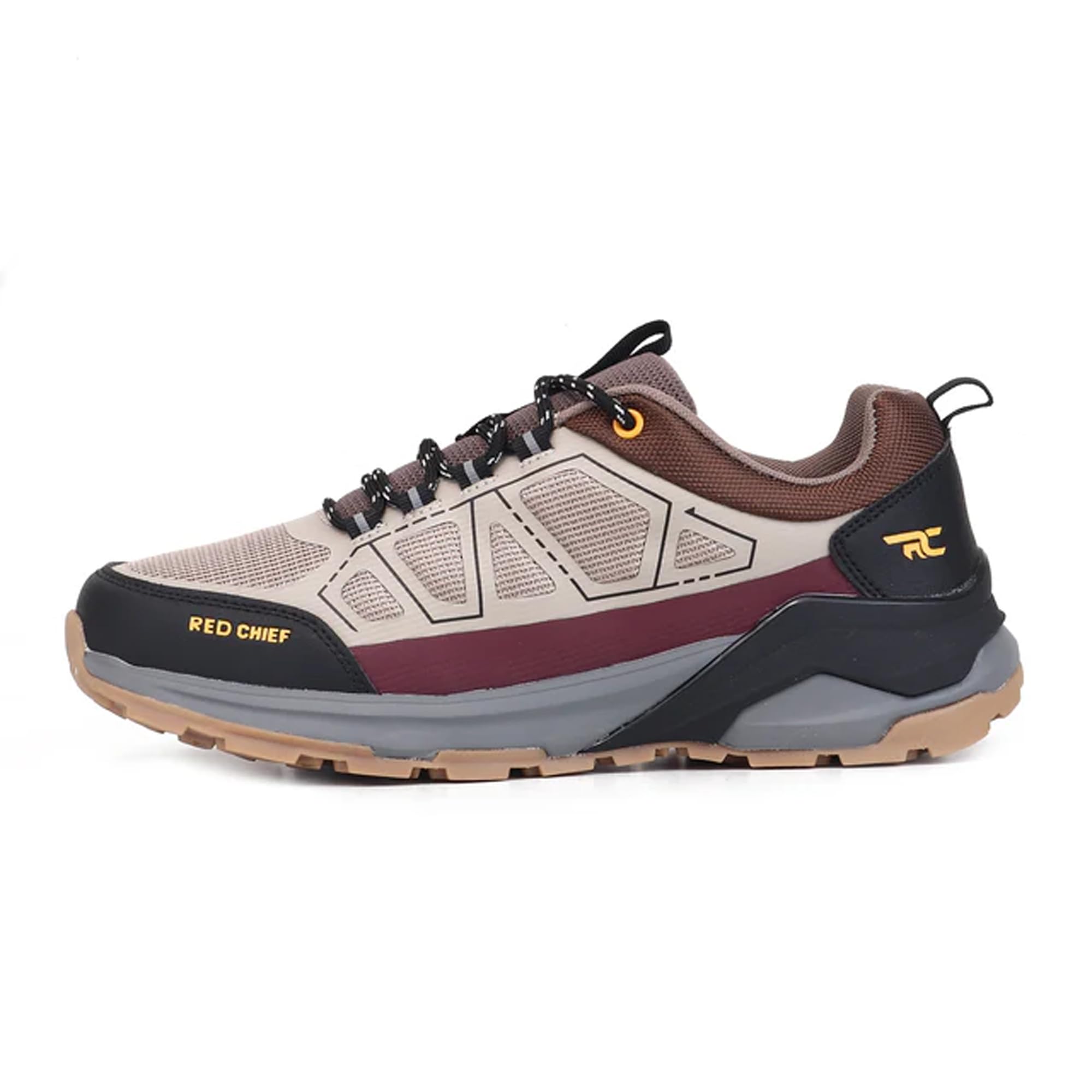 red chief Men’s Sport Hiker Lace-Up Shoes | Low Ankle | Synthetic Polyester Air Mesh | Durable Synthetic Outsole (H20045)-picture-37