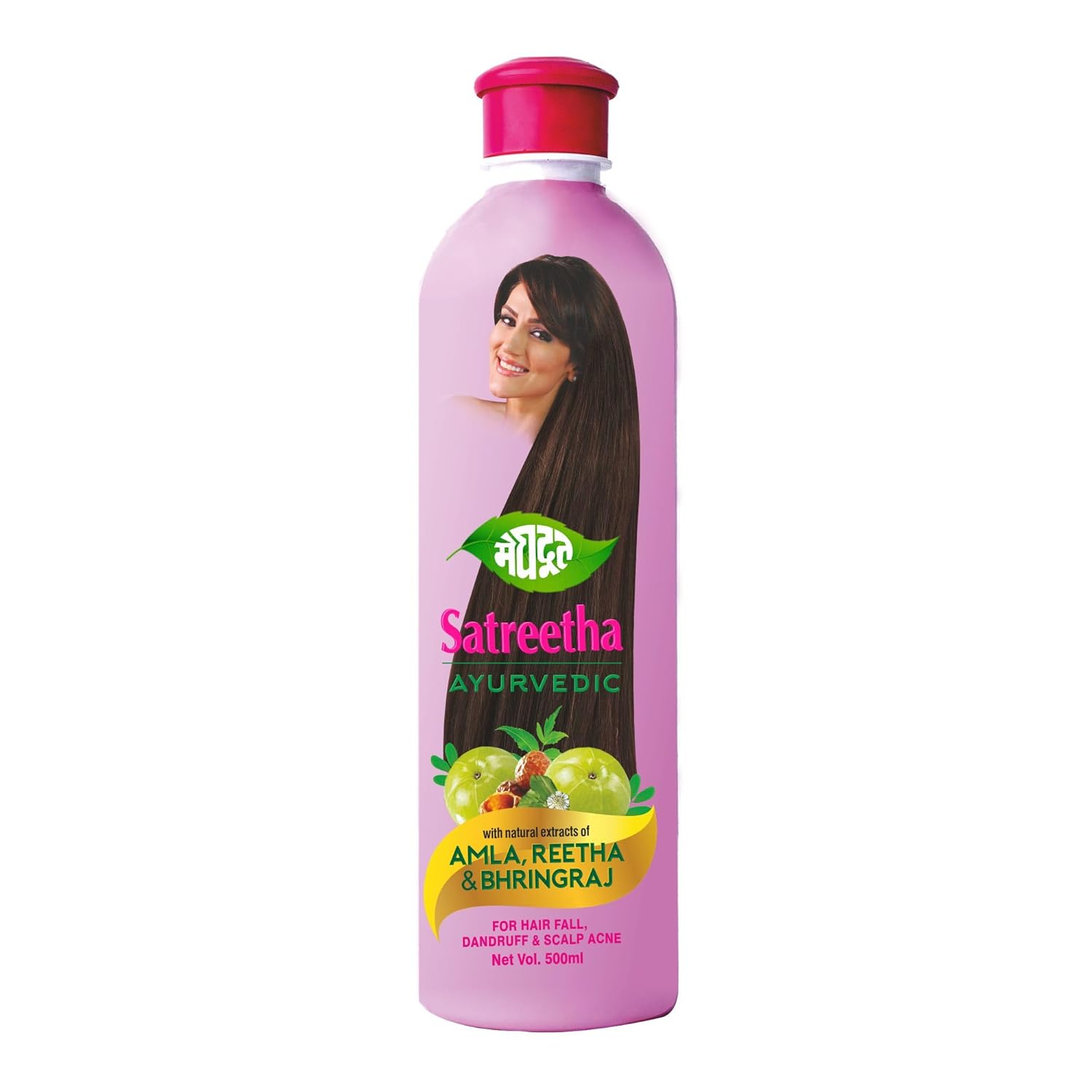 Meghdoot Ayurvedic Satreetha Shampoo Enriched With Natural Extracts of Amla, Reetha & Bhringraj For Hair Fall Control & Scalp Acne, Healthy & Strong Hair, Men & Women 400ml (Pack of 1)
