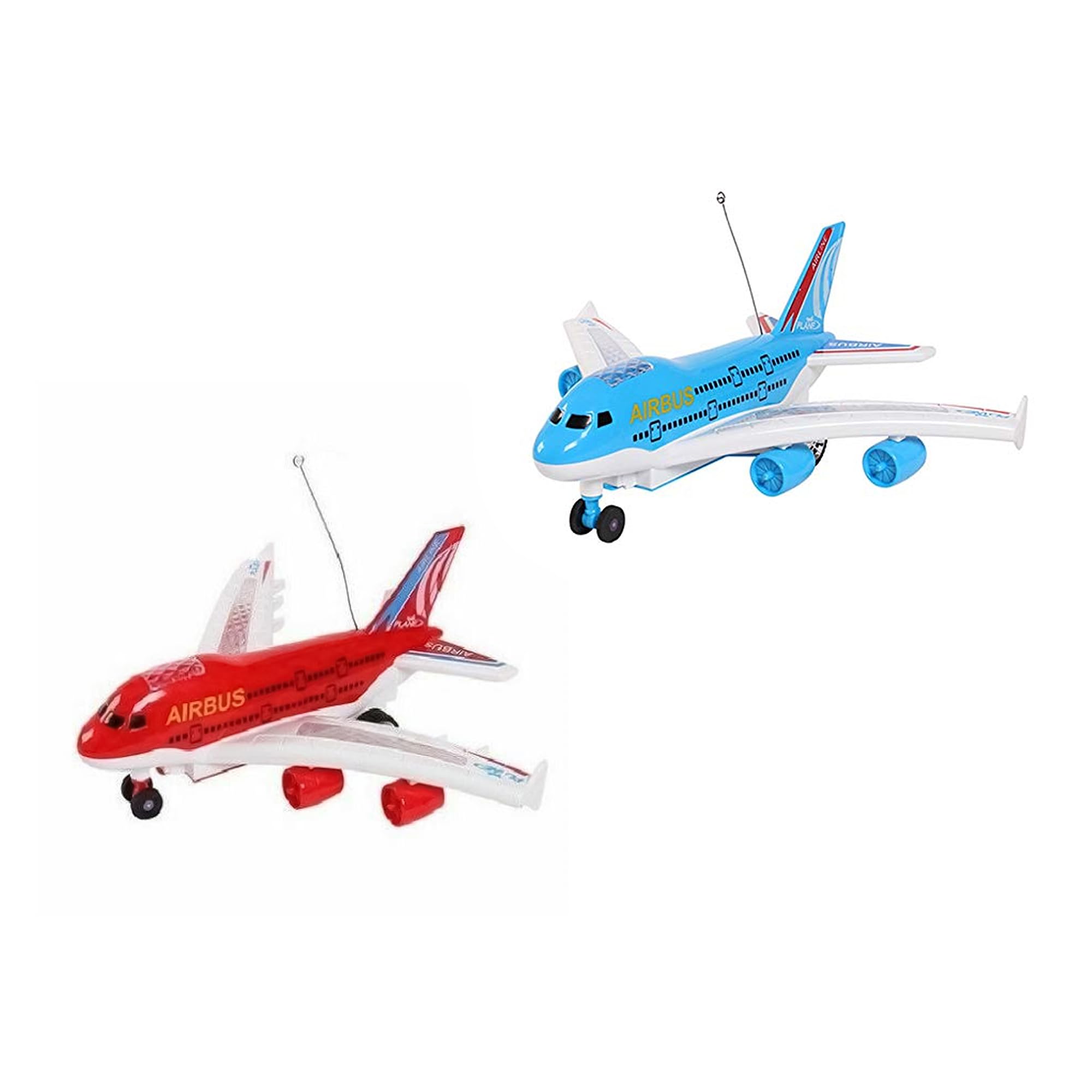 PNJB, Air Bus Remote Control Airplane Flight Aeroplane Plane Electric RC Kids Toy Gift, High-Speed RC Aeroplane, With Light & Music Runs on Ground, Plane Toy (Random)