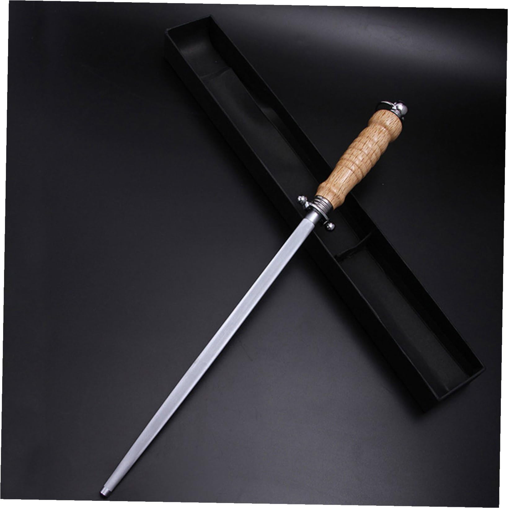 Varilla de Afilar Acero Inoxidable para Cuchillos Afilador Profesional de Varilla de Bruñir para Chefs Caseros Cocina