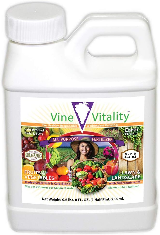 All Purpose Fish & Kelp Liquid Fertilizer Concentrate, 8oz.