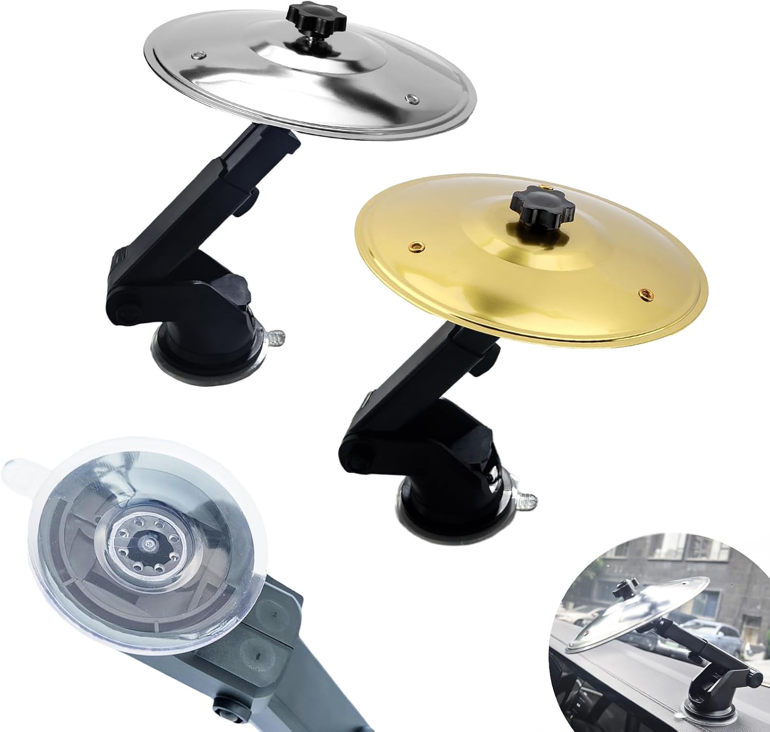 Car Cymbal Air Vent Drum, Silver