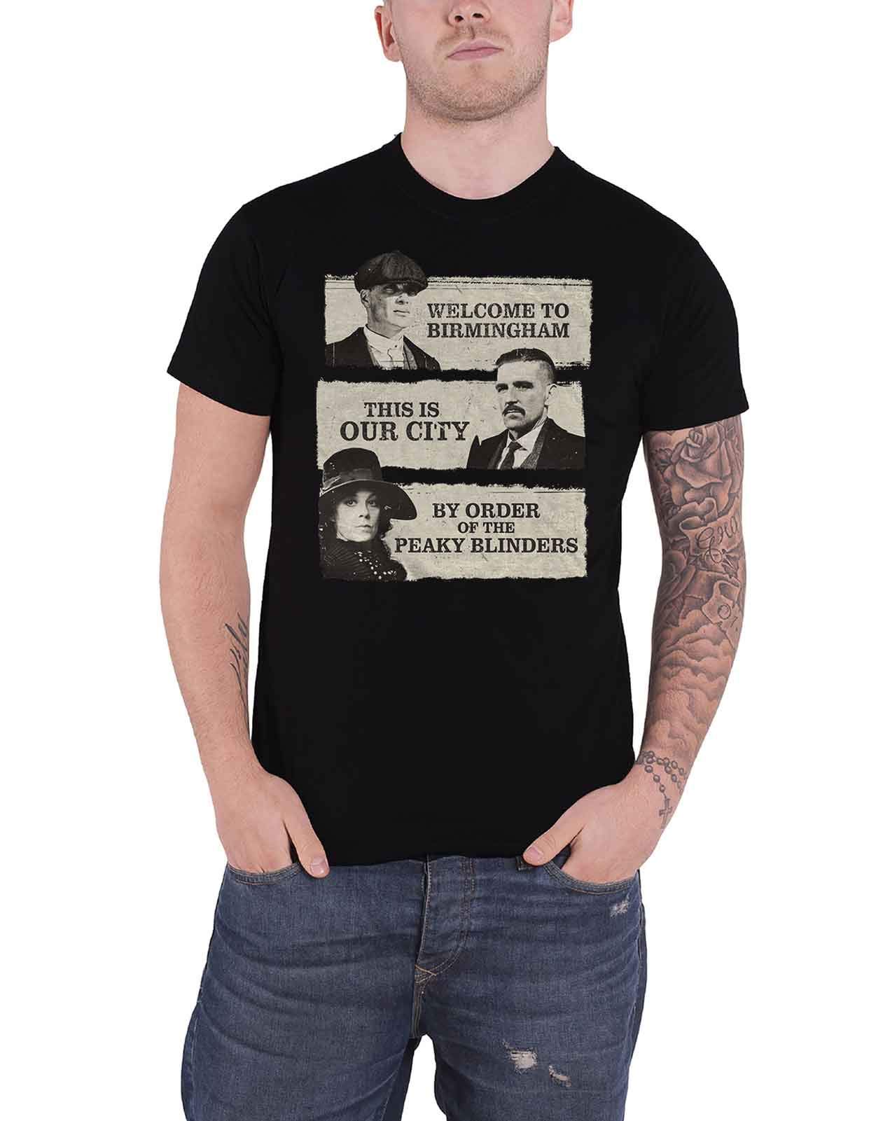 Peaky Blinders Unisex This Is Our City Black T-Shirt Short Sleeve Medium