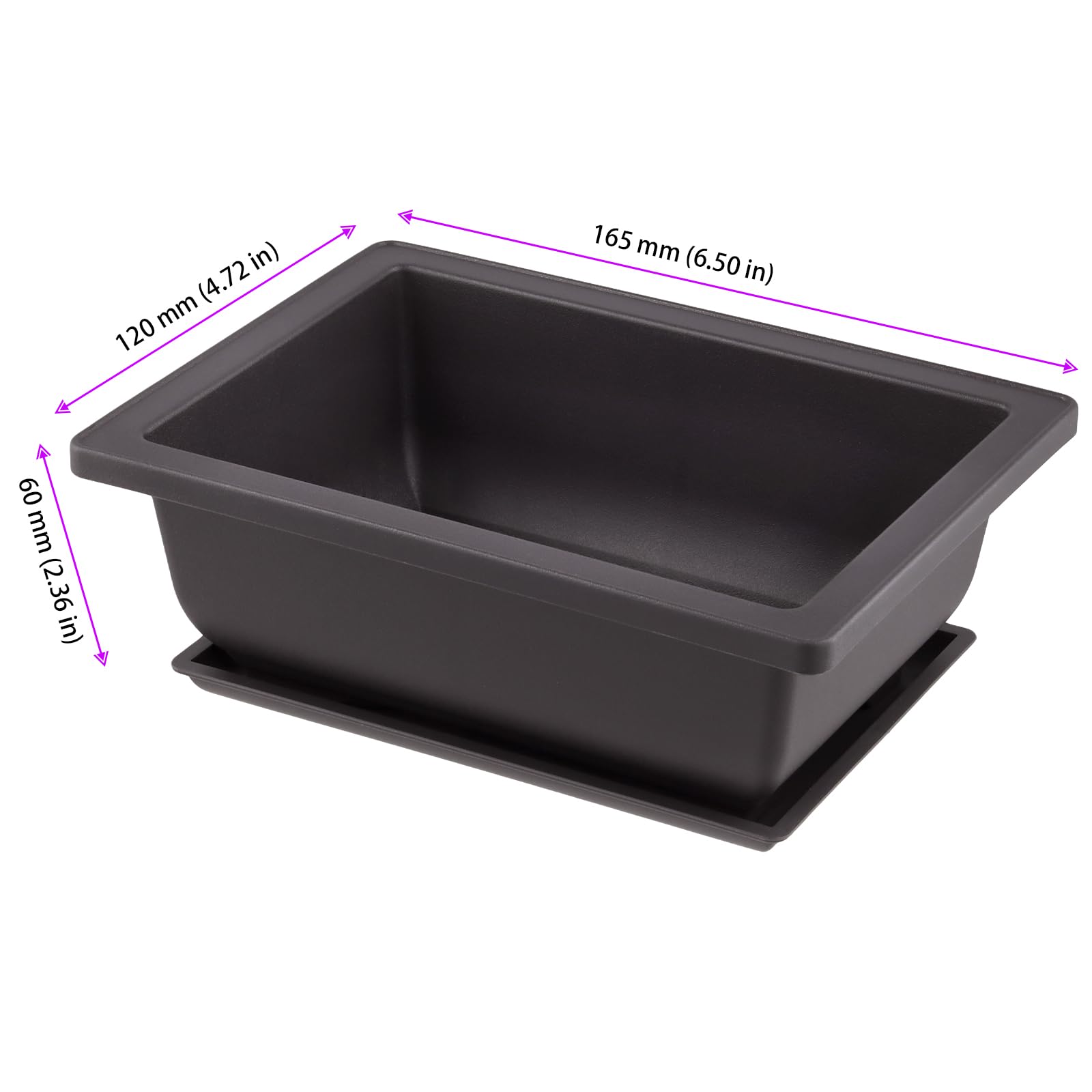 MUKSUET 15 PCS 6.5 Inch Bonsai Training Pots with Drainage Trays, Plastic Bonsai Tree Growing Pots - Image 2