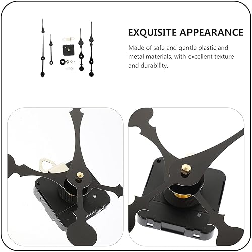 Miniatura 5 de Mecanismo de reloj de repuesto, mecanismo de movimiento de reloj de alto par sin tictac con 2 juegos de manecillas de reloj, kit de motor de reloj