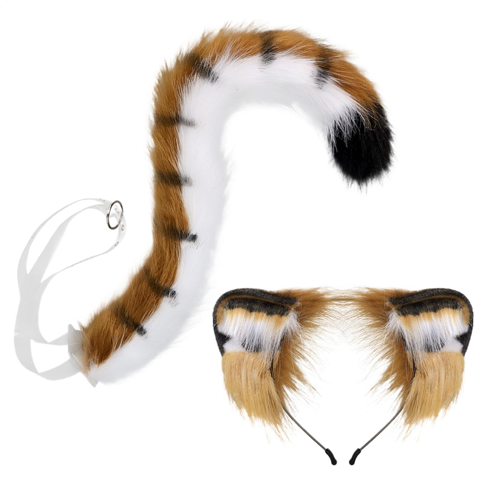 Diadema Orejas Tigre y Cola Accesorios De Disfraz Para