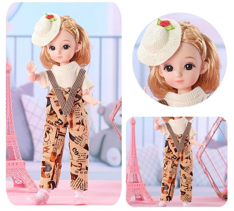 Image of DSR 30 CM Joint Movable Doll for Kids | Sound Playing Toy | Beautiful Frock | Same Color Delivered (Pack of 1) (M /Yellow)