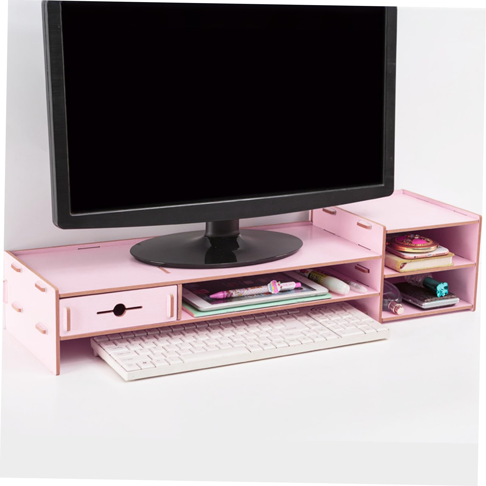 Homoyoyo Ordinateur Organisation en Écran pour Rangement Support de Tiroir Place de Rehausseur Planche , Gain et Pratique de Bureau Maison