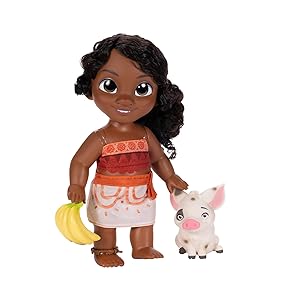 Disney Moana 2 Little Sis Simea Doll & Pua Figure - Doll Playset for Girls Officially Licensed, Makes Great Birthday Gift, Gift for Girls and Boys