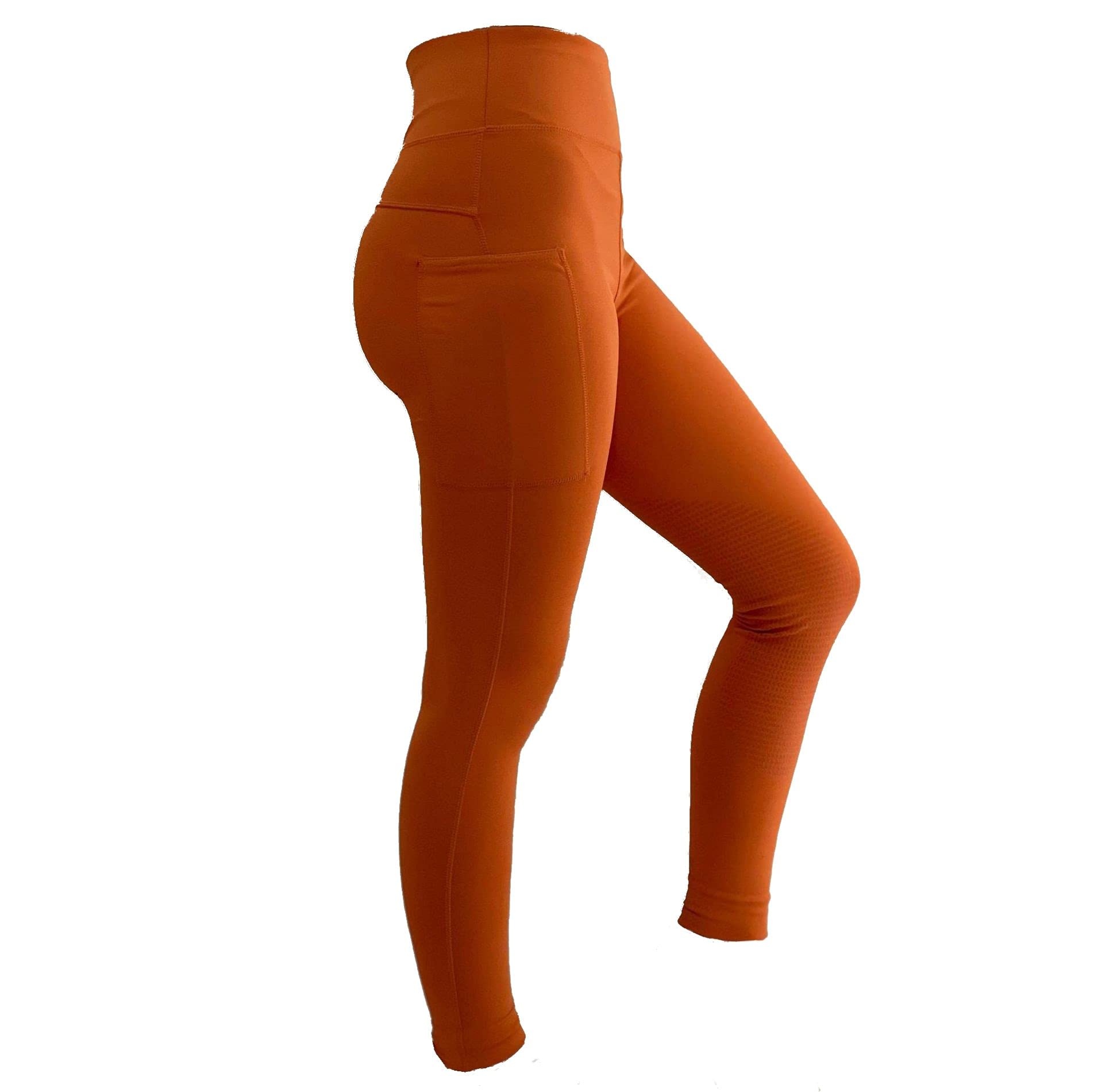 Horse Rider Women's Burnt Orange Versatile Orange Riding Tights Uk14