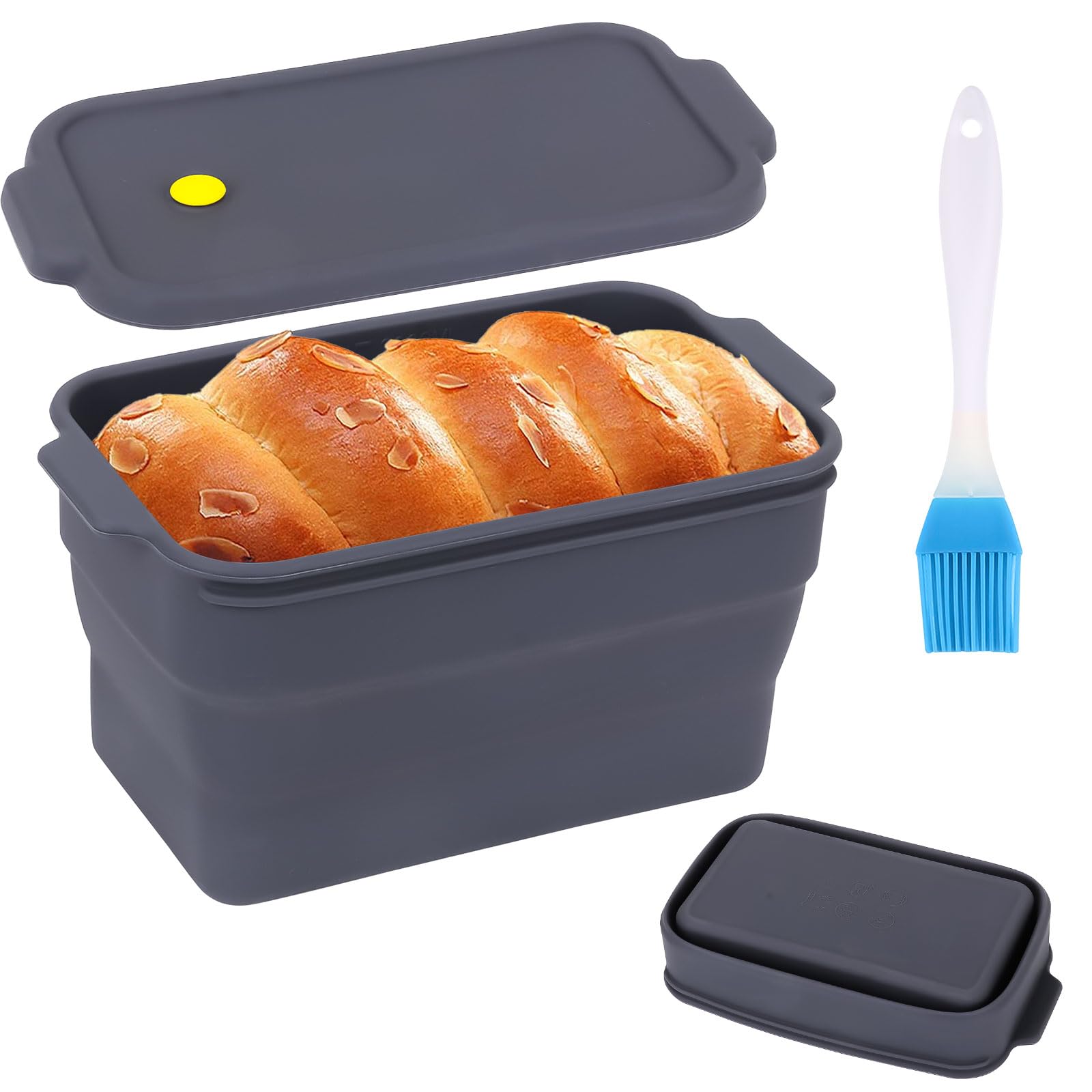 Amazon | 食パン型 耐熱 パン 型 折りたたみ式 パン型 フタ付き 多目的