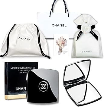 Domestic Regular Product Set ItemCHANEL Mirror Double Compact Mirror Mirror Miroir Double Facette Pouch Drawstring Bag Gift Gift Set Return Birthday Present ChristmasIncludes Shopping Bag and