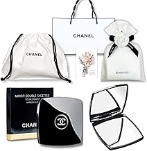 【Domestic Regular Product・Set Item】CHANEL Mirror Double Compact Mirror Mirror Miroir Double Facette Pouch Drawstring Bag Gift Gift Set Return Birthday Present Christmas【Includes Shopping Bag and