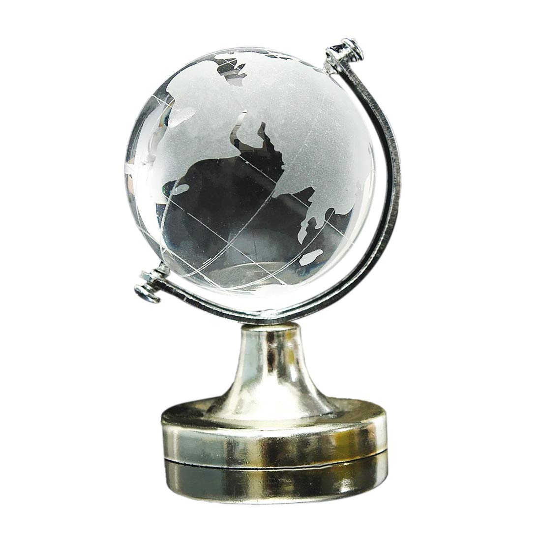 BeauneoClear World Map Earth Round Globe Crystal Glass Paperweight Decoration For Gift