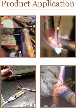 Copper Brazing Rod 7 Rods, Brazing Rods for HVAC BCuP-2 (13.78*1/8*1/16) Copper Solder for Refrigeration & Pipe Repair