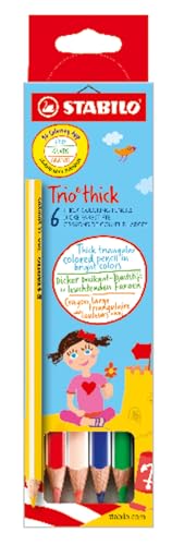 STABILO - Dreikant-Buntstift - Trio dick - 6er Pack - mit 6...