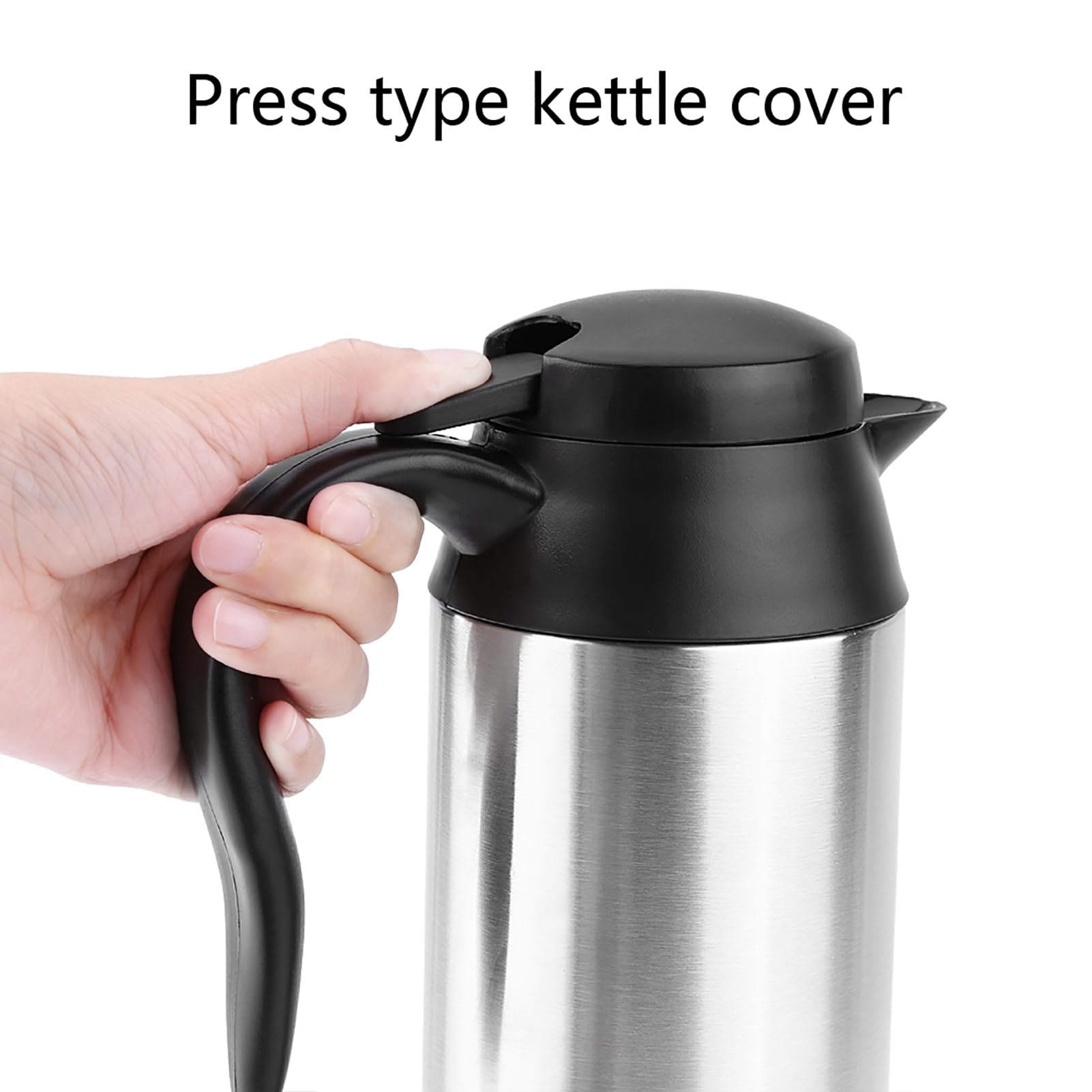 Termos Eléctricos de Viaje, Hervidor Eléctrico Portátil para Coche, 750 Ml, 12 V, Buen Rendimiento de Sellado para Agua, té, café, Leche,portavasos