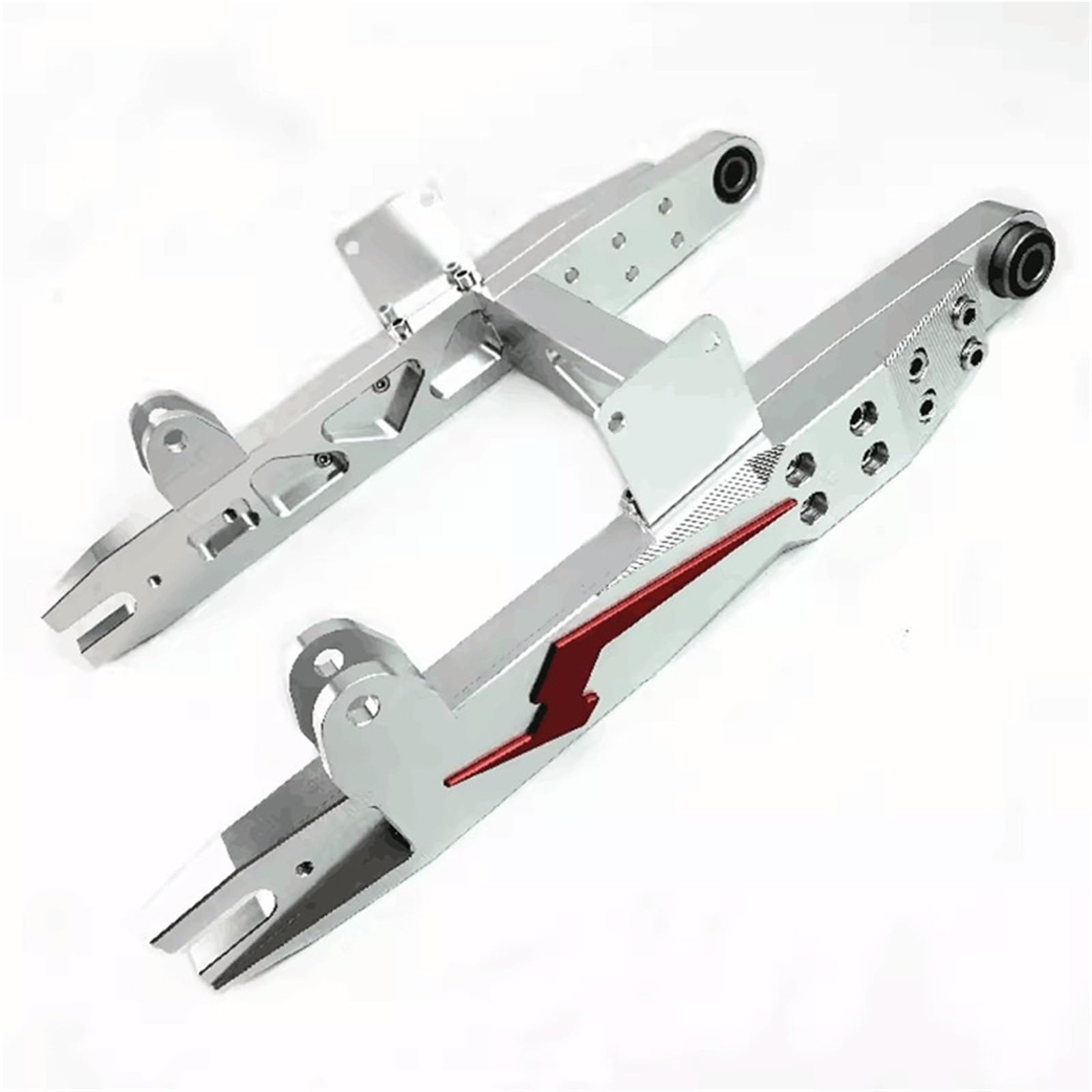 szpule motocykla wahacz Pasuje do Yamaha Fuxi RSZ JOG GOGO Mały skuter Części modyfikowane CNC 3D Aluminiowy stop Wahacz Tylny Płaski widelec wahacza wahacz(Silver)