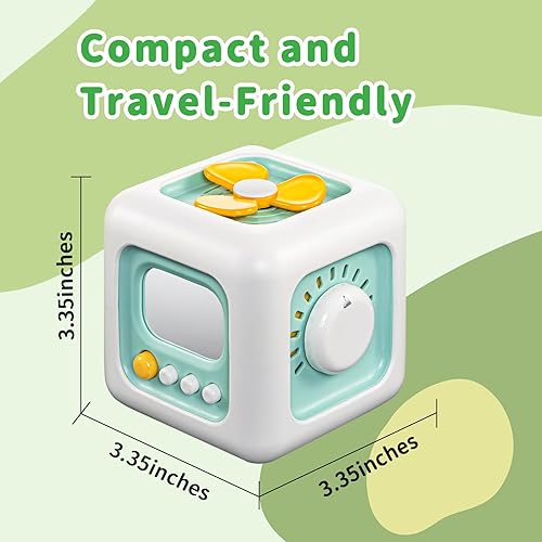 Miniatura 8 de Juguete de cubo ocupado, juguetes sensoriales para niños pequeños de 1 a 3 años, juguetes de asiento de automóvil para bebés de 12 a 18 meses,