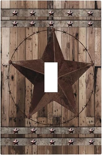 Miniatura 120 de Cubierta de Interruptor de Luz de Palanca de 1 Gang con Estampado de Bosque de Pinos Rústico Campestre, Cabaña Lodge Granero Bosque Forestal de