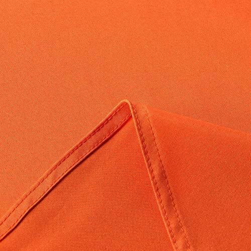 Image of sancua Rectangle Tablecloth - 54 x 78 Inch - Stain and Wrinkle Resistant Washable Polyester Table Cloth, Decorative Fabric Table Cover for Dining Tables, Buffet Parties and Camping, Orange