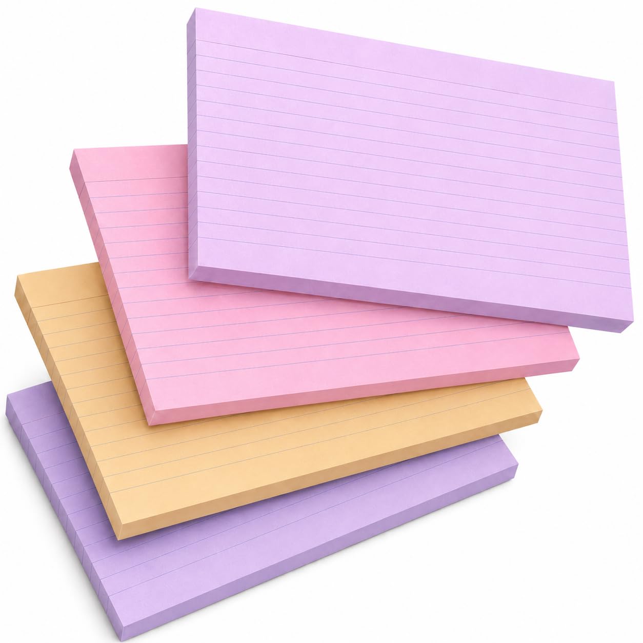 Mr. Pen Lined Index Cards, 4" x 6", 144 Cards, Assorted Colors, Flashcards for Studying
