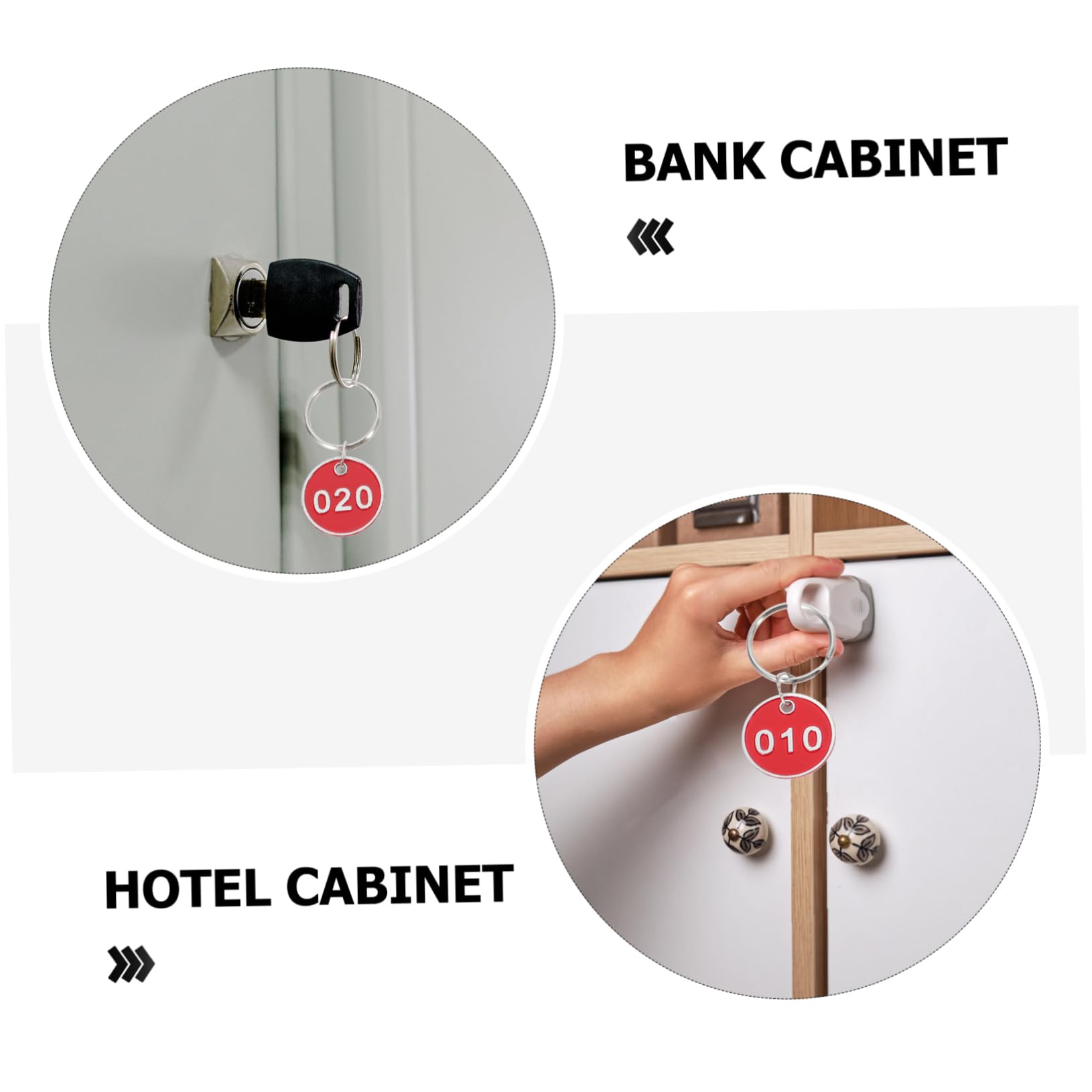 Targhette Numerate per Organizzare Chiavi e Borse Rosse 100 Pezzi in Lega di Alluminio per Sauna Club e Dormitory Keys