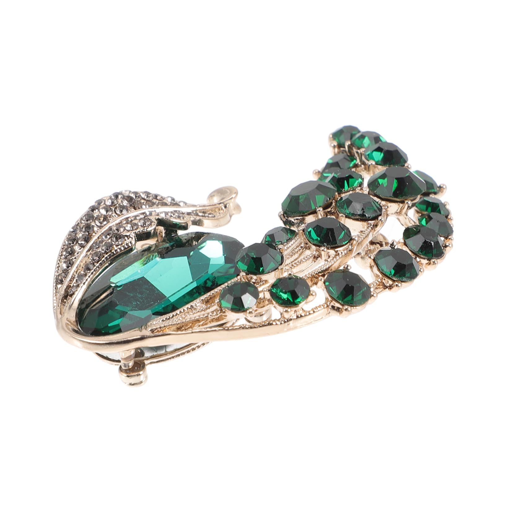4 Piezas Broche De Cristal Abrigo Broche Clip Tapas Para Las Mujeres Brillante Ropa Pin Sombrero Para Las Mujeres Pendientes De Pavo Real Para Las Sombreros