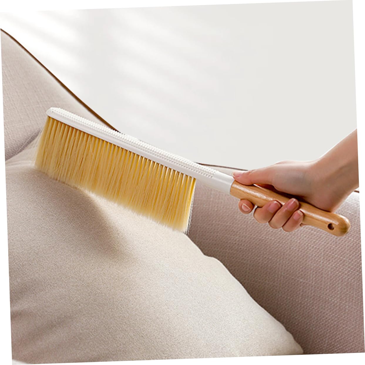 ULTECHNOVO 5stücke Handbürste Mit Weichen Borsten Und Schmutzbürste Für Sofa Bett Teppich Und Möbel Ergonomischer Holzgriff Für Müheloses Reinigen
