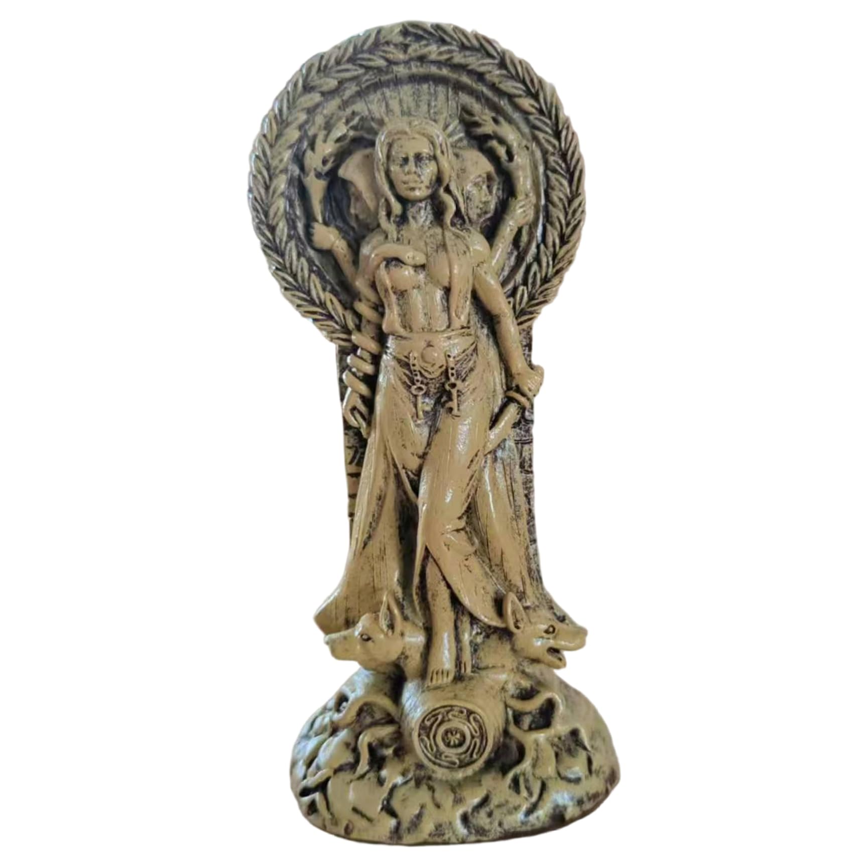 Licsaliwe Resin Hecate Statue, Goddess Altar Decor for Witchcraft Desktop/7x3 Inch