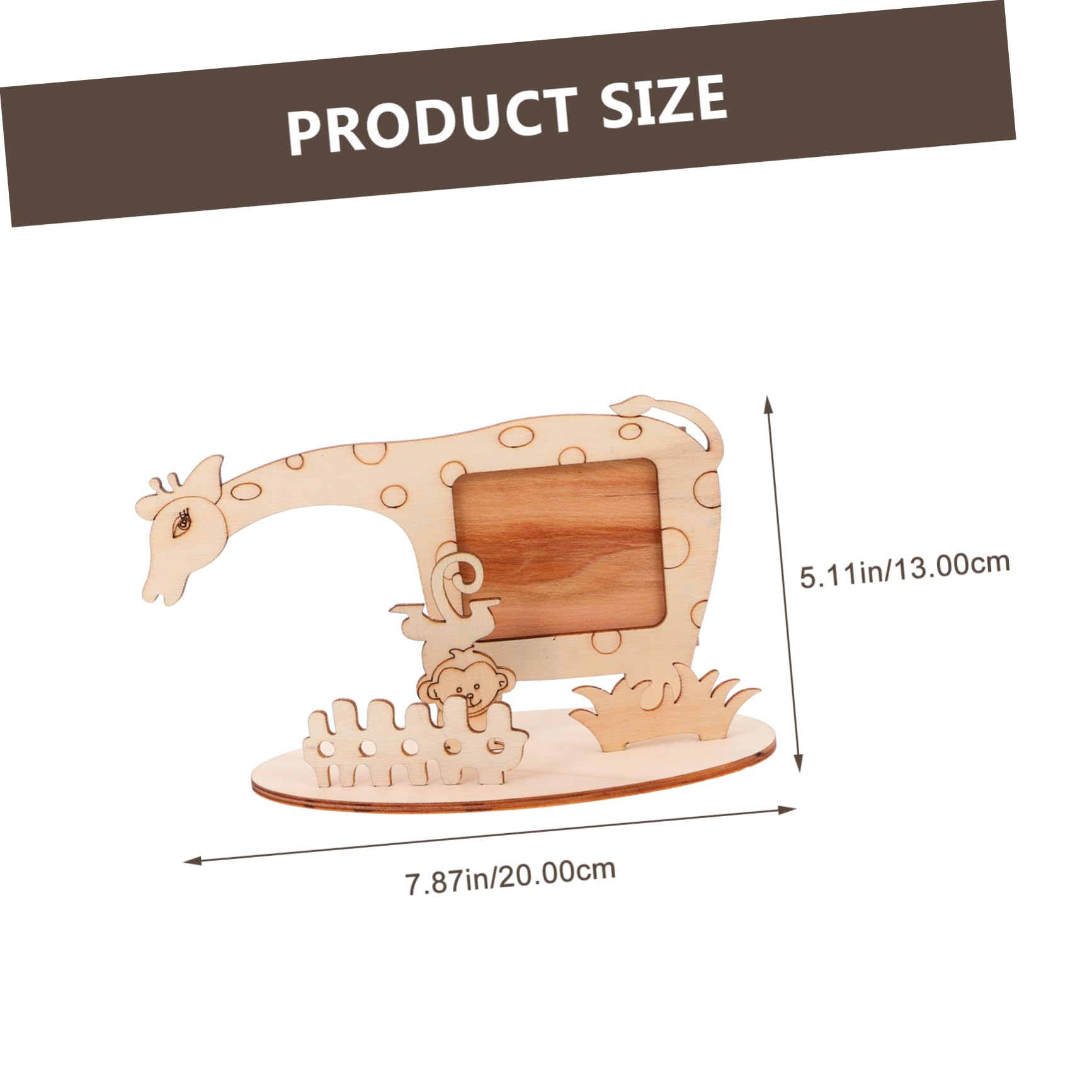 GOOHOCHY Animal Photo Frame Wooden Desktop Photo Frame Boys and Girls Art Display