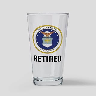 CafePress U.S. Air Force Retired Pint Glass, 16 oz. Drinking Glass