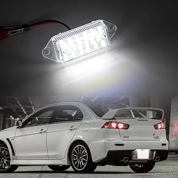 Lancer LED License Plate Light Led Number Plate Lamp for Mitsubishi Lancer EVO X 2003-2017 Super Bright Canbus Error Free 12V LED Rear Tag Light