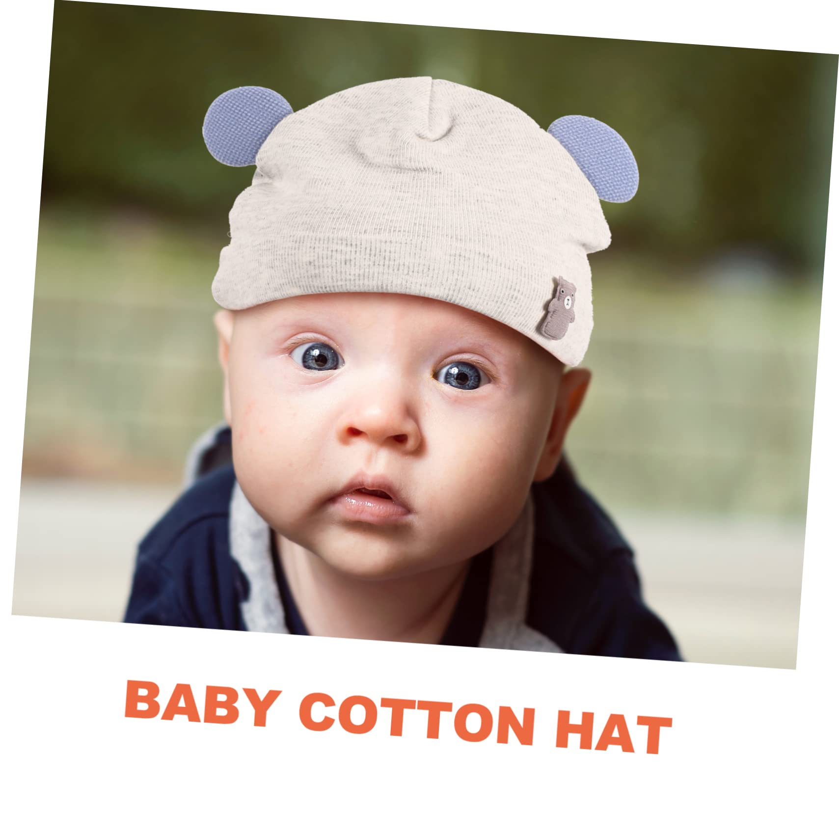 SHERCHPRY 5 Pezzi Infantili per Berretto Cappello Ragazze Neonata Copricapo Caldo Unisex Simpatico Orso Ragazzi Accessorio Bambino Dorme Copricapo di Cotone Orecchio Adorabile