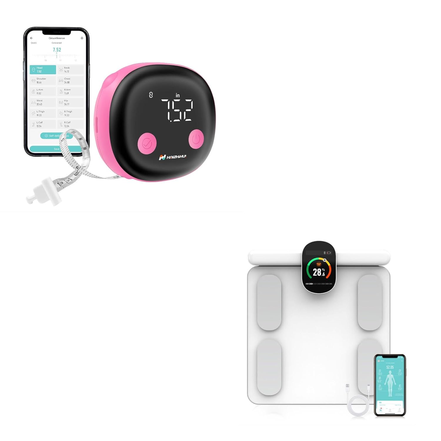 Fitdays Smart Body Tape Measure，Fitdays Smart Body Fat Scale
