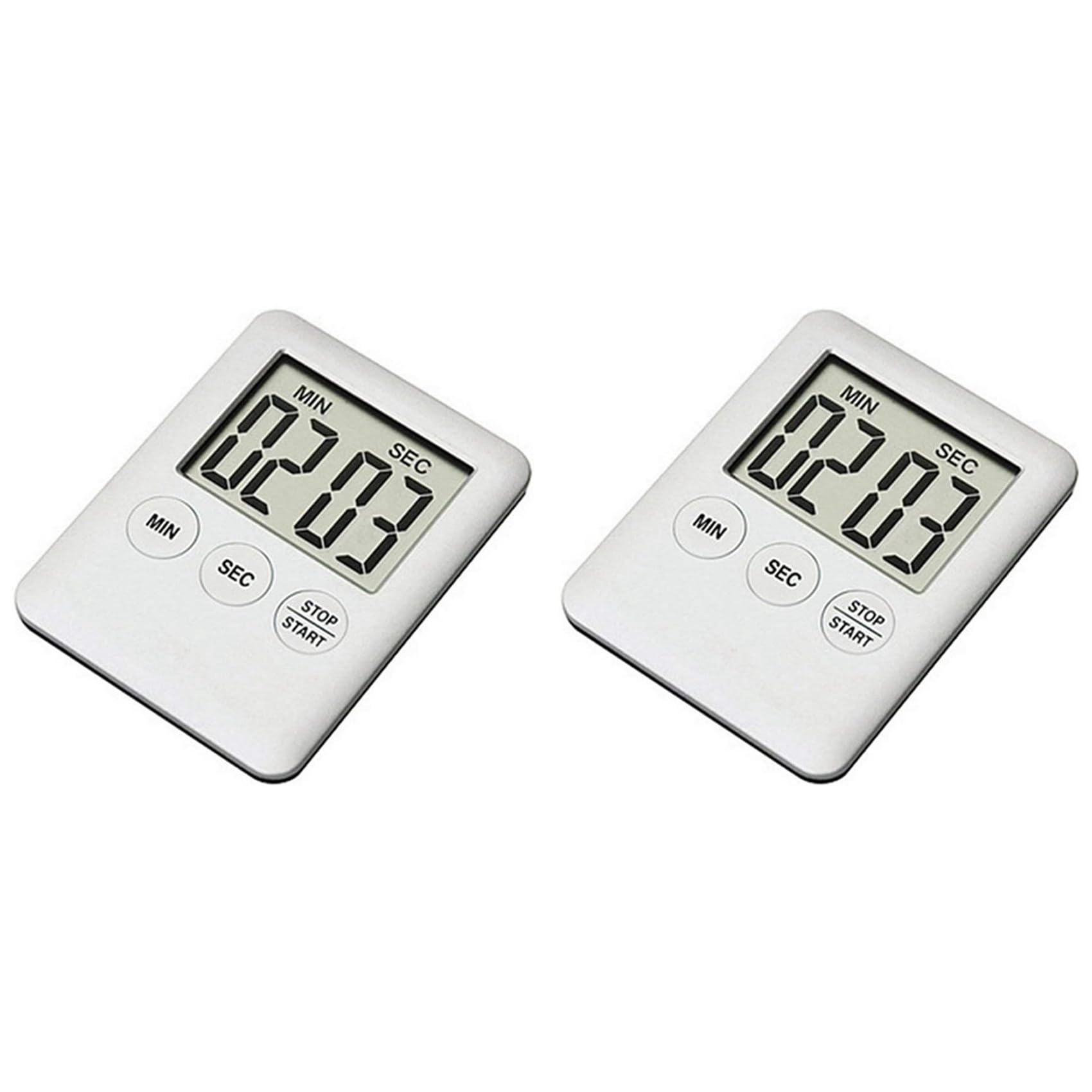 Hndhbfgrt 2X LED Digital Kitchen Electronic Timer Countdown Medication Reminder Kitchen Timer Portable