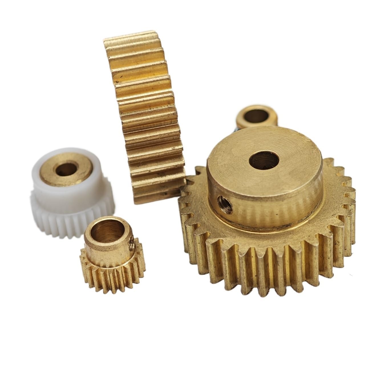 1pcs 0.5 Module 80 Teeth Brass Spur Gear with Step 41mm Diameter Straight Teeth Pinion 0.5M 80T Cylindrical Gear Mechanical(15mm bore)