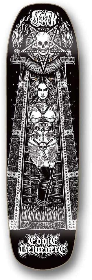 Death Skateboards Eddie Belvedere Maiden Skateboard Deck Pool Shape 9"