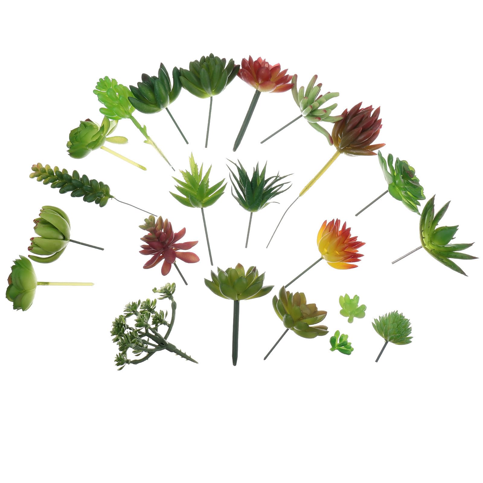 20 Piezas Suculenta Artificial Mini Realista de PVC