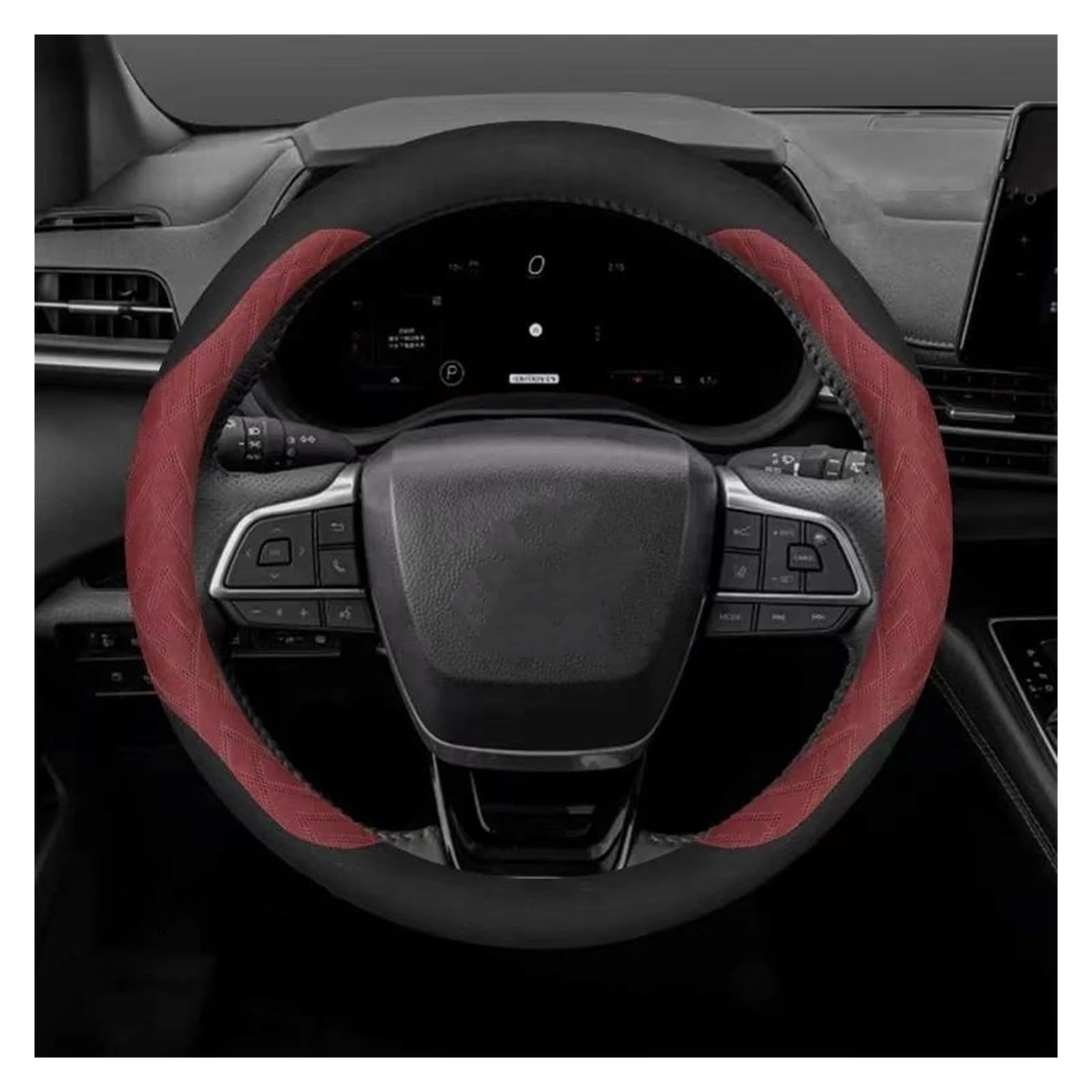 Coprimanubrio Auto Coprivolante In Pelle Di Daino Per Auto Per Toyota Per Land Per Cruiser Per Prius Per Harrier Bz3 Bz4 Accessori Copri Volante