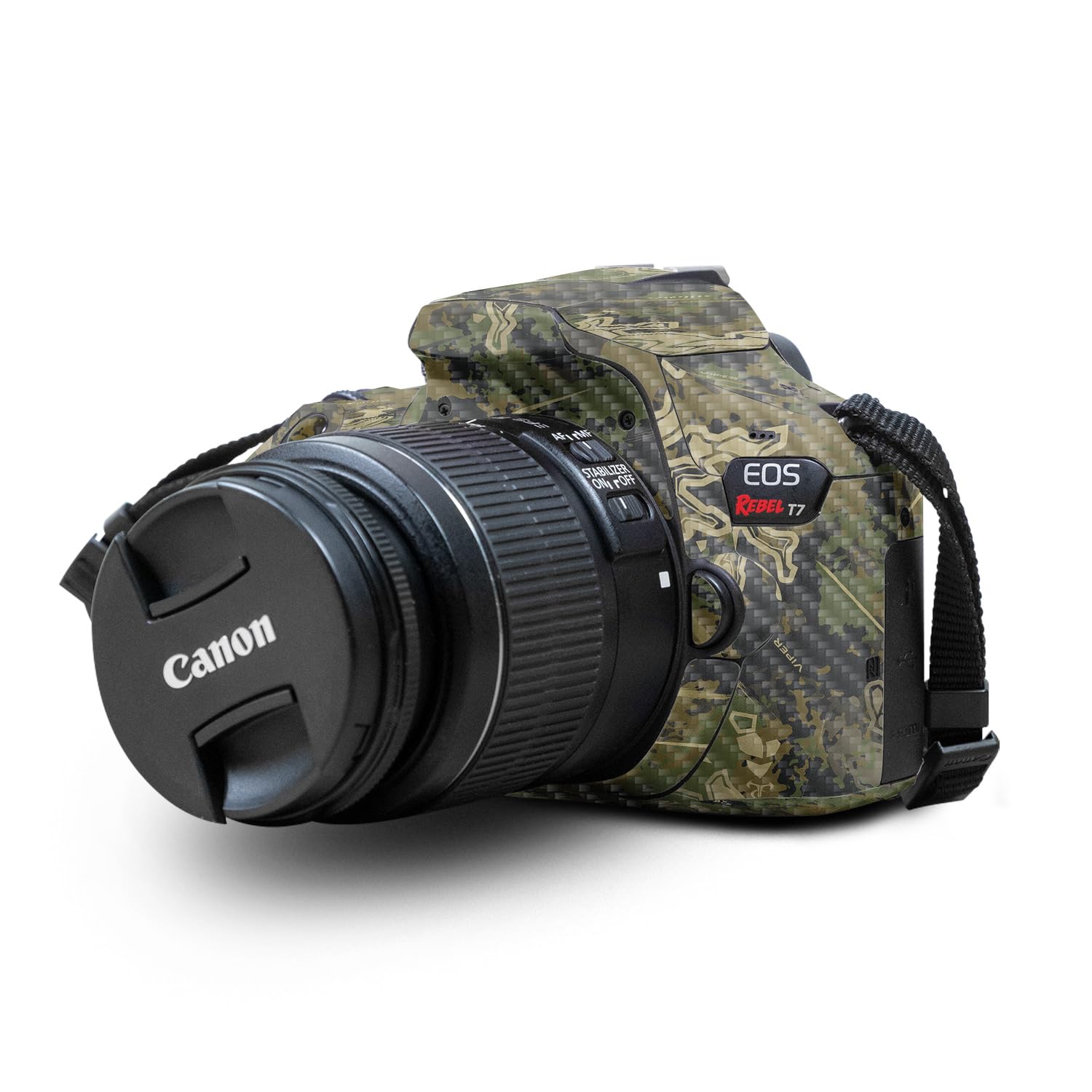 Carbon Fiber Skin Compatible with Canon EOS Rebel T7 Camera - Viper Woodland - Premium 3M Vinyl Protective Wrap Decal Cover - Easy to Apply | Crafted in The USA by MightySkins