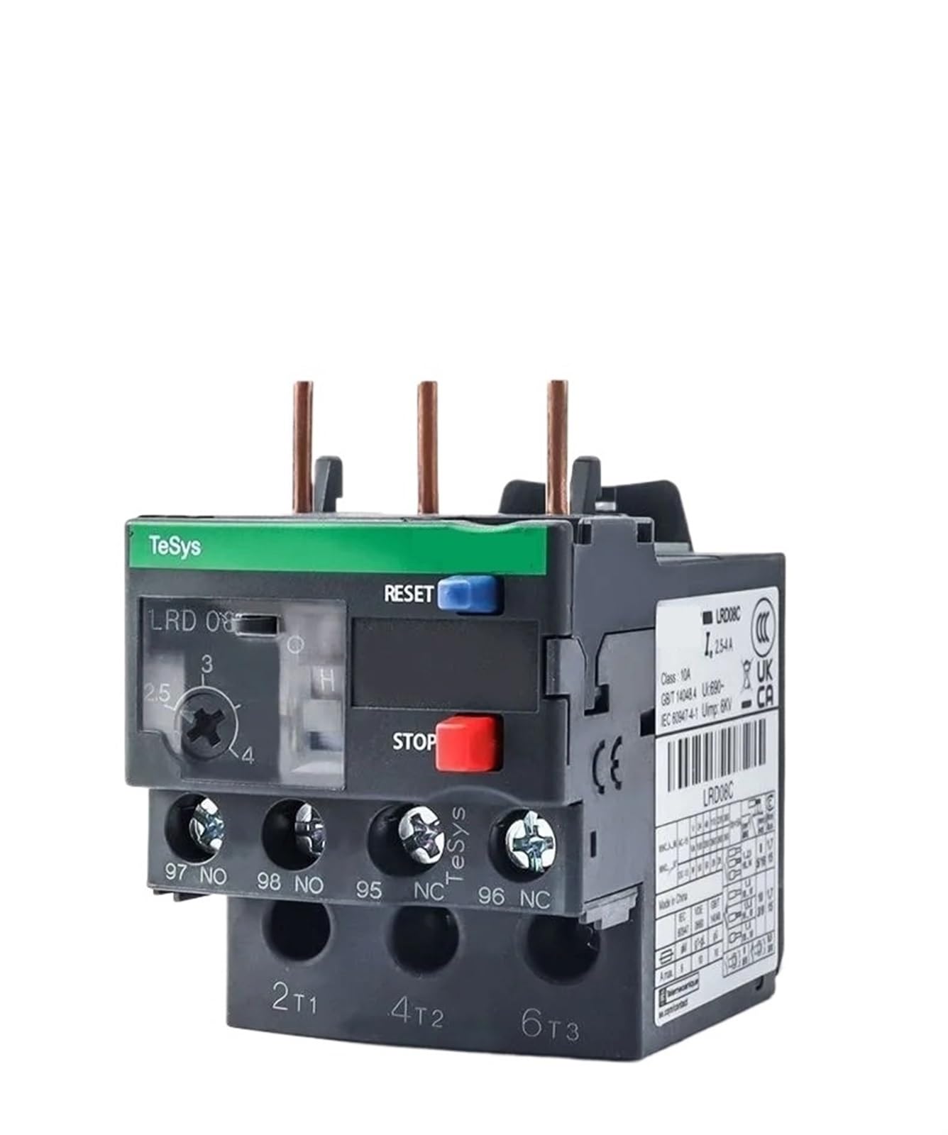Relais tripolaire LRD21C contre les surcharges thermiques Schneider 10A