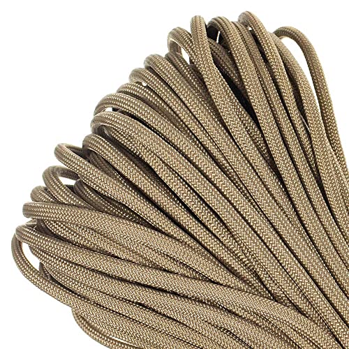 Paracord Planet 550lb Commercial Grade Paracord – 7 Strand Type III Nylon Parachute Cord Hanks for Hiking, Camping, and Fishing