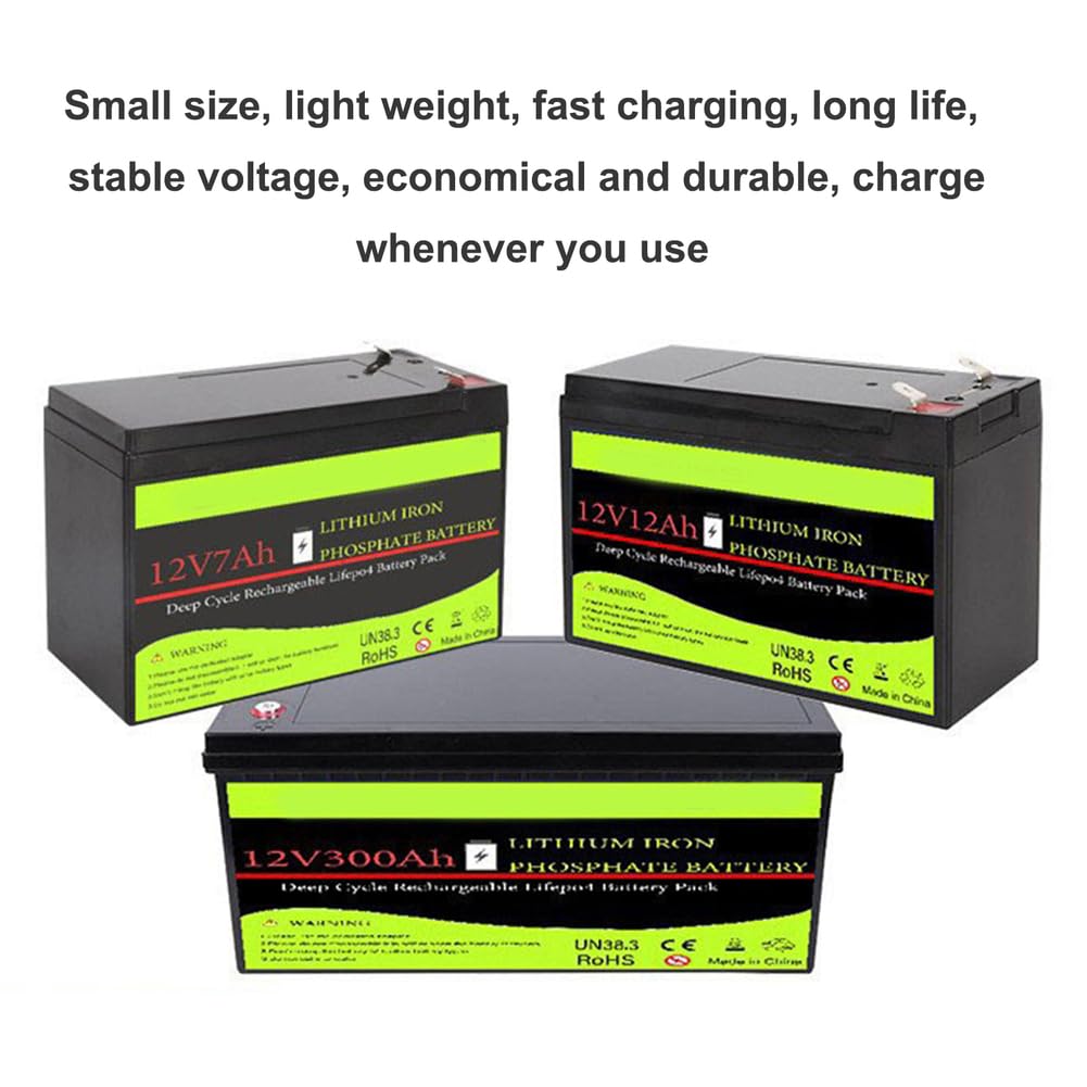 Batería de Litio de 12V LiFePO4 de 20Ah, 30Ah, 45Ah, 60Ah y 100Ah, en Lugar de baterías de Plomo-ácido con BMS para Almacenamiento de energía Solar en montacargas y RV.