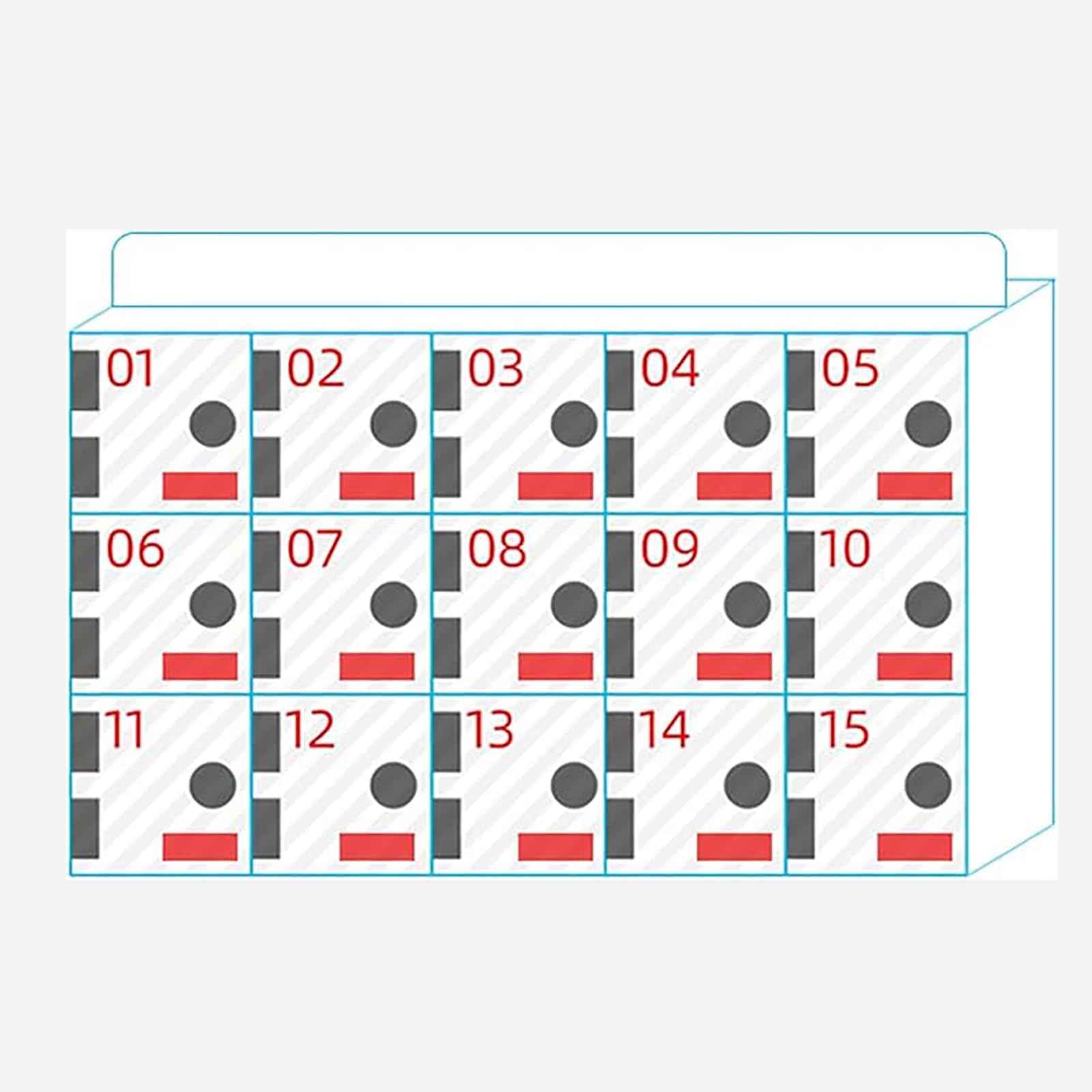 Armadietto per cellulari in Acrilico Trasparente con 40 Scomparti, Organizer per cellulari per aule Scolastiche con Serrature indipendenti, Contenitore per cellulari da Parete