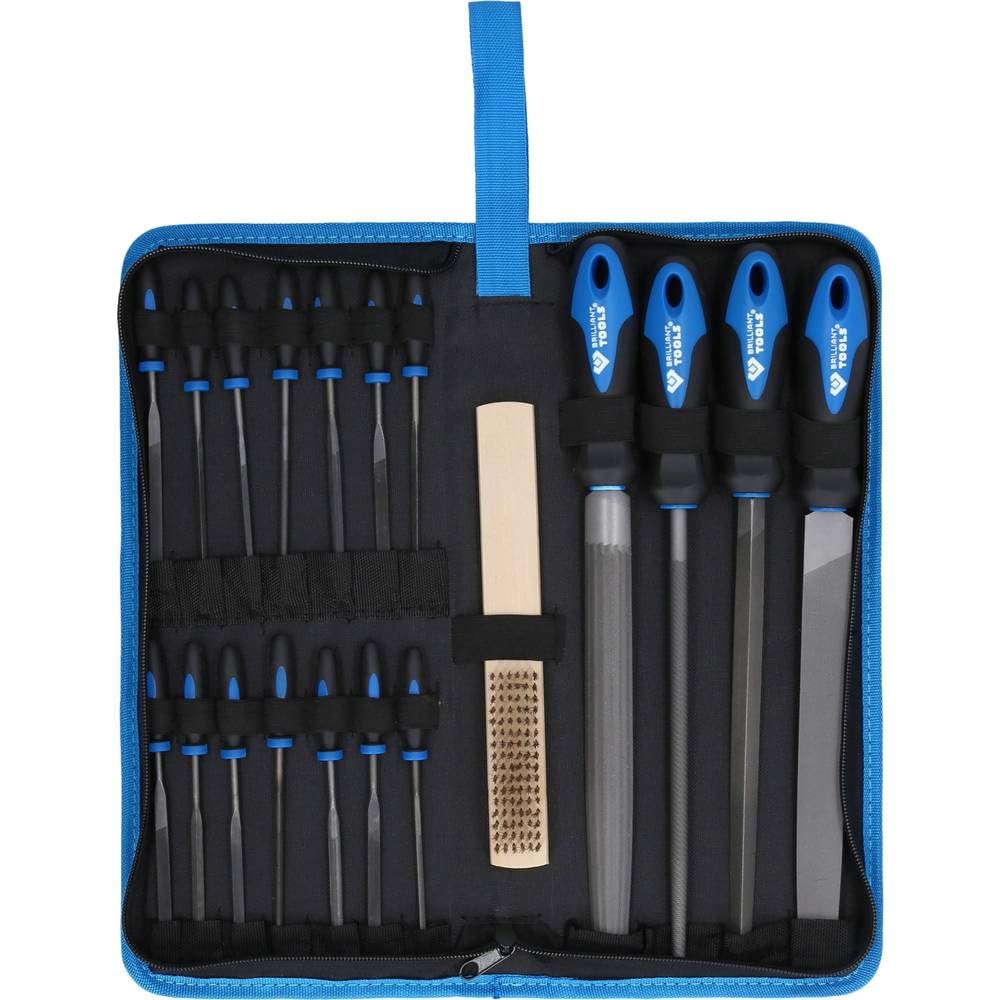 BRILLIANT TOOLS BT103030 Jeu de limes avec carde [Powered by KS TOOLS]