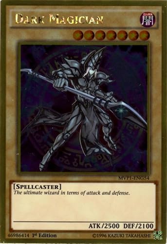 Yu-Gi-Oh! Dark Magician (mvp1-eng54), película The Dark Side of Dimensions edición pack de oro, 1ra edición, oro raro